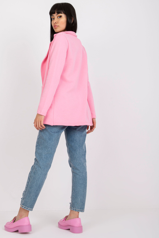 Světle růžová mikinová bunda s...