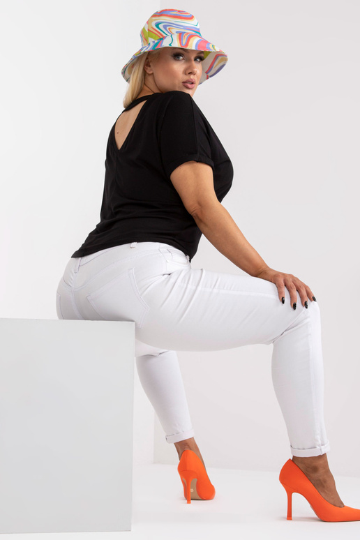 Černá plus size halenka s viskózou Dina