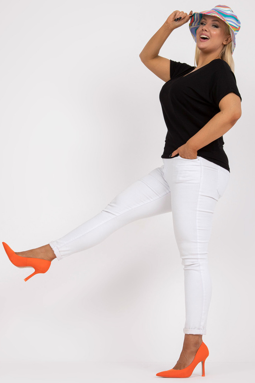 Černá plus size halenka s viskózou Dina