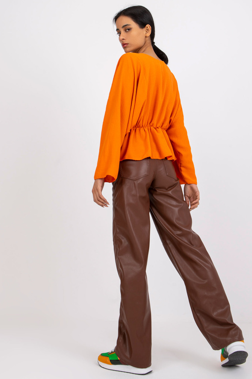 Oranžová halenka s volánem Raquela