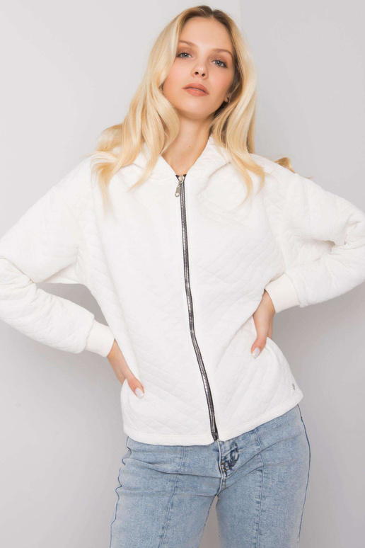 Ecru prošívaná mikina basic Melanie