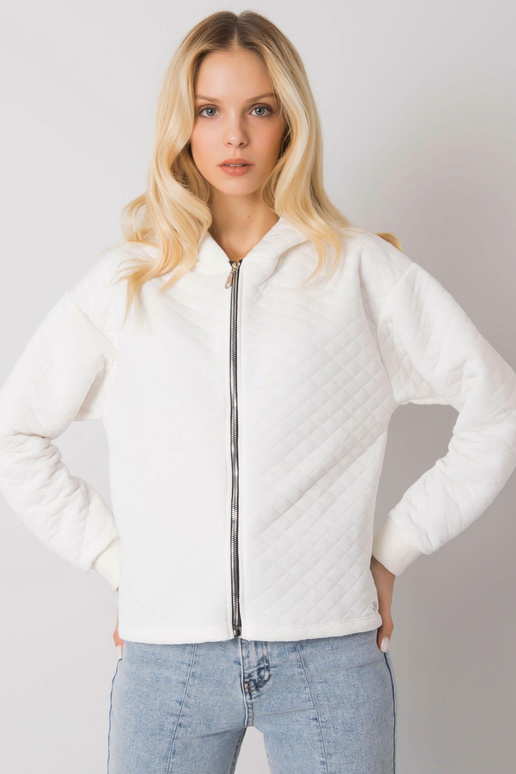 Ecru prošívaná mikina basic Melanie