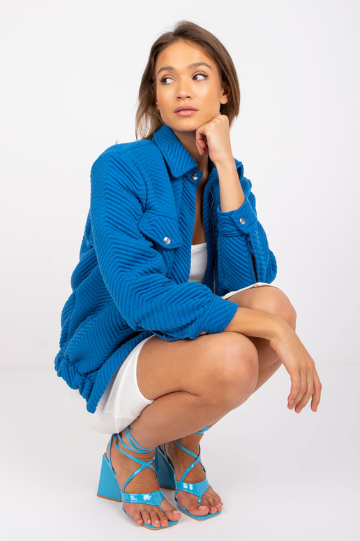 Tmavě modrá dámská bunda s podšívkou...