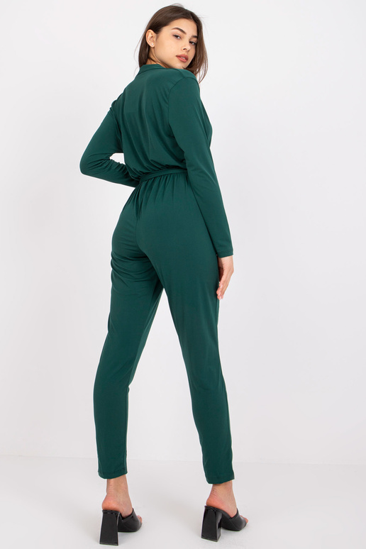 Tmavě zelený overal se zavinovacím...