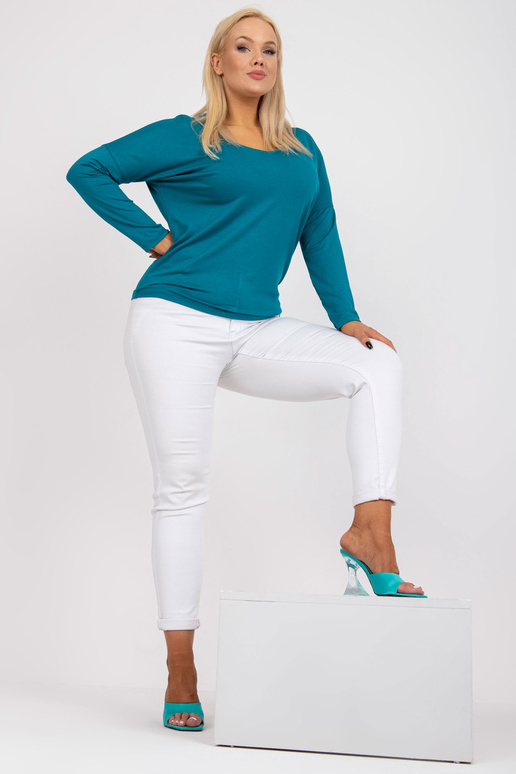 Blůza Elisa s výstřihem do V z mořské...