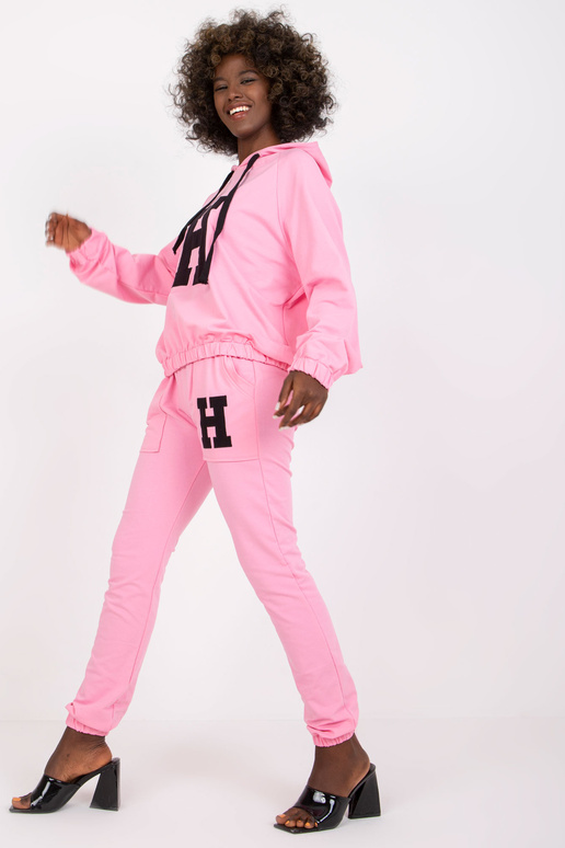 Světle růžová bavlněná tepláková...