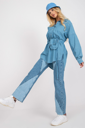 Modrá oversized bavlněná... 2