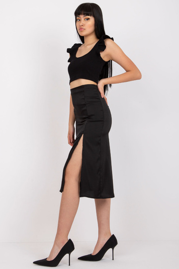 Černá midi tužková sukně s... 2