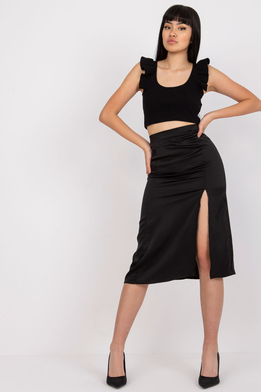 Černá midi tužková sukně s rozparkem... Černá midi tužková sukně s rozparkem...