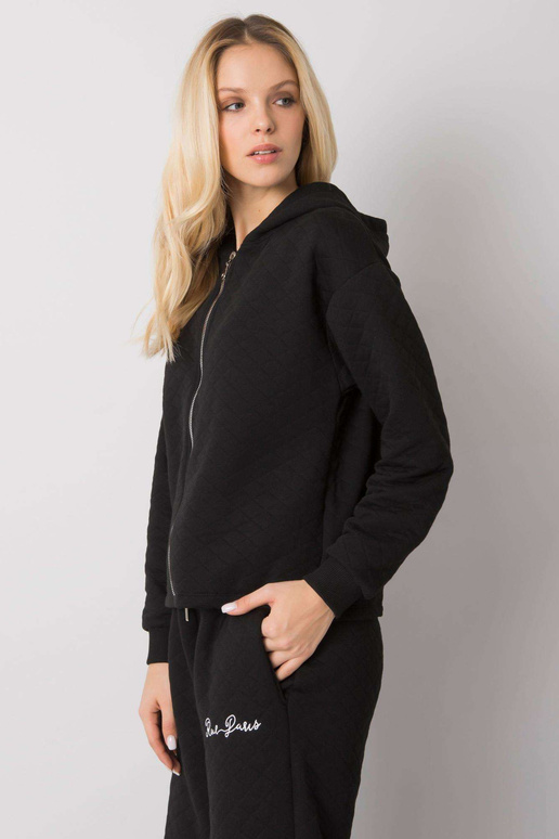 Černá prošívaná mikina basic Melanie