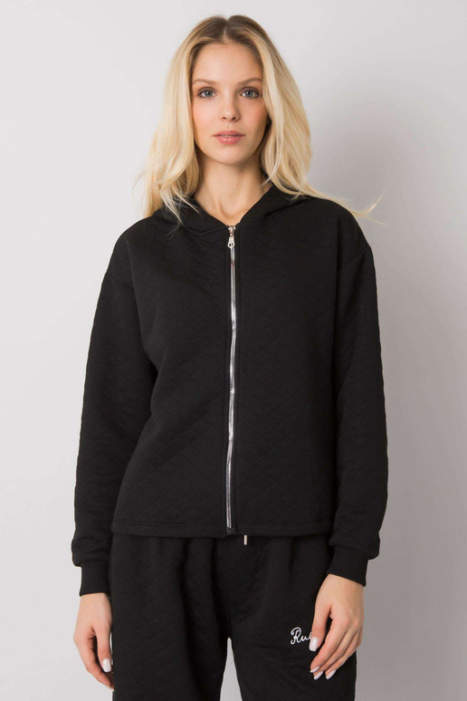 Černá prošívaná mikina basic Melanie