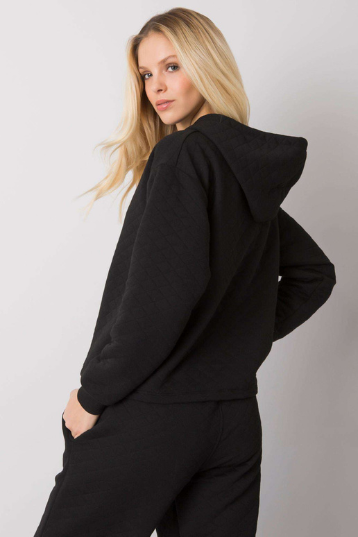 Černá prošívaná mikina basic Melanie