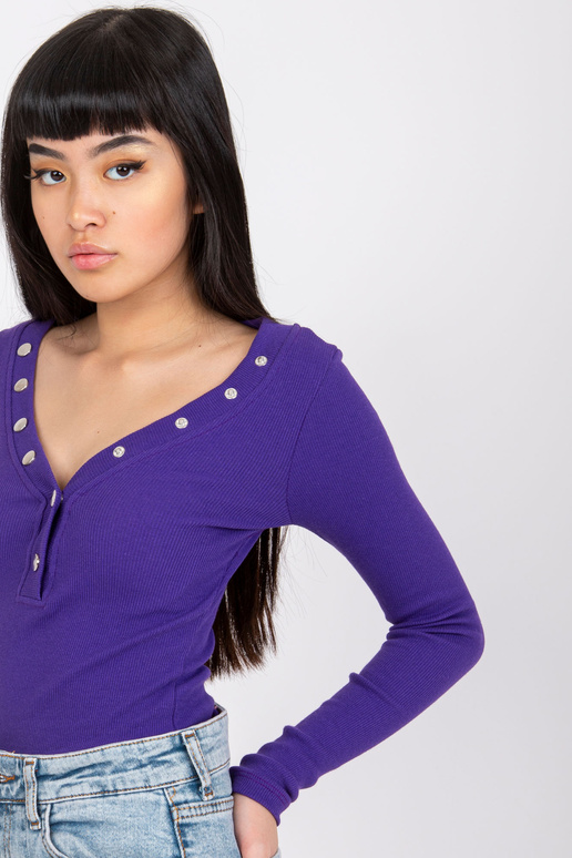 Tmavě fialová pruhovaná halenka Tracy...