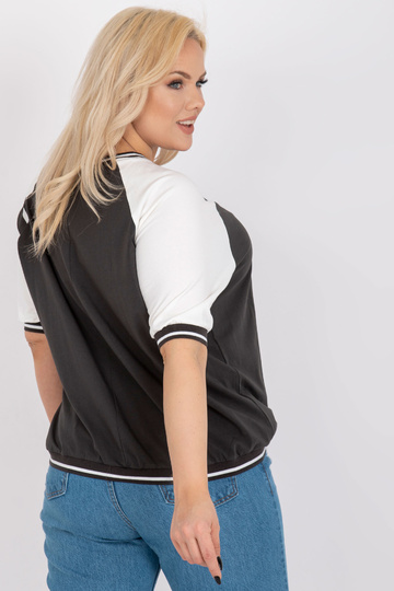 Khaki-bílá halenka plus...