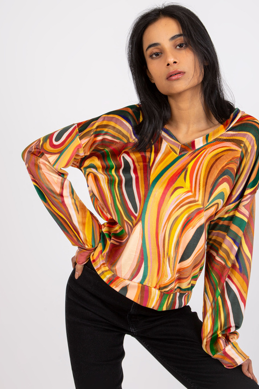 Žlutá halenka s výstřihem do V Evelyne