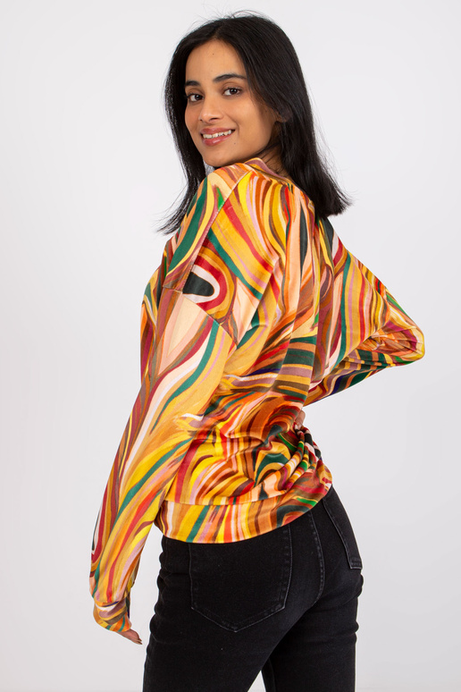 Žlutá halenka s výstřihem do V Evelyne