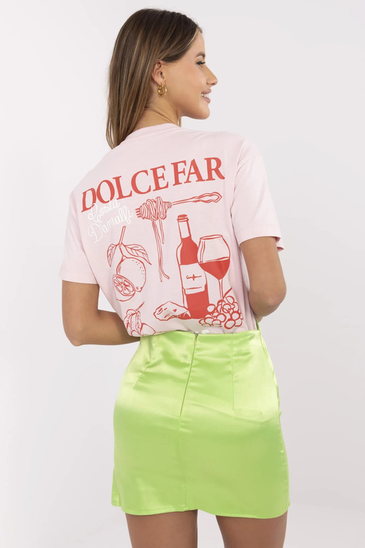 Fluo zelená volánová sukně s imitací...