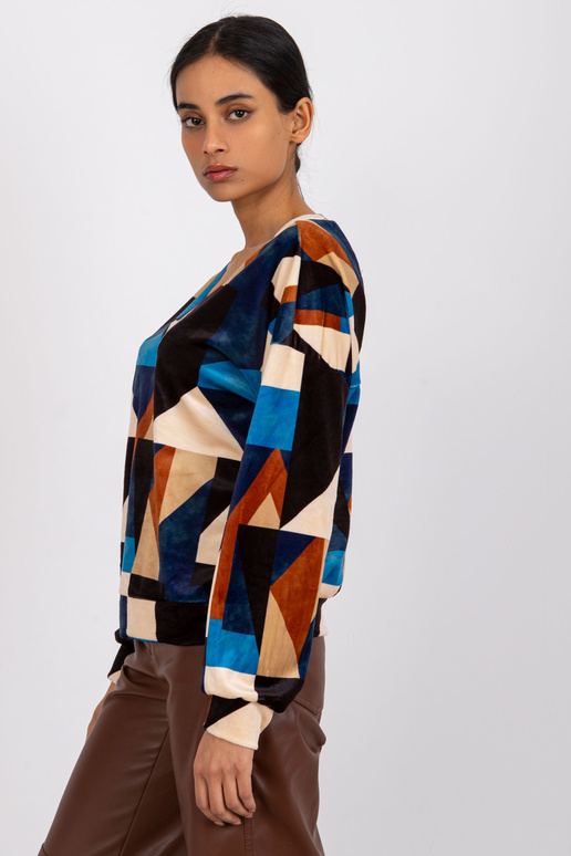 Modrá a hnědá vzorovaná velurová... Modrá a hnědá vzorovaná velurová...