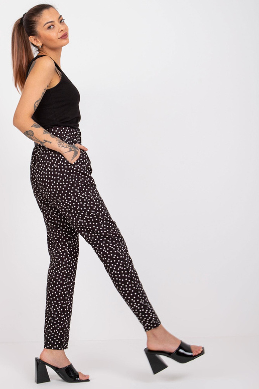 Černé látkové kalhoty Kyoto Belt