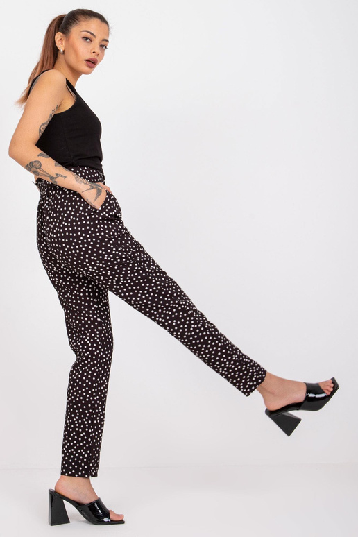 Černé látkové kalhoty Kyoto Belt