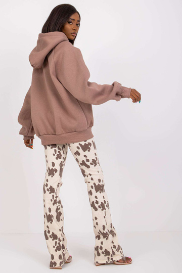 Hnědá oversize mikina s... 2