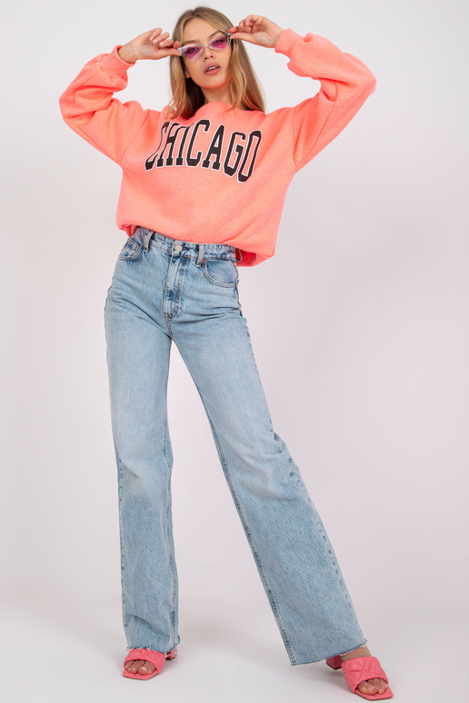 Růžová mikina s nápisem Madeira