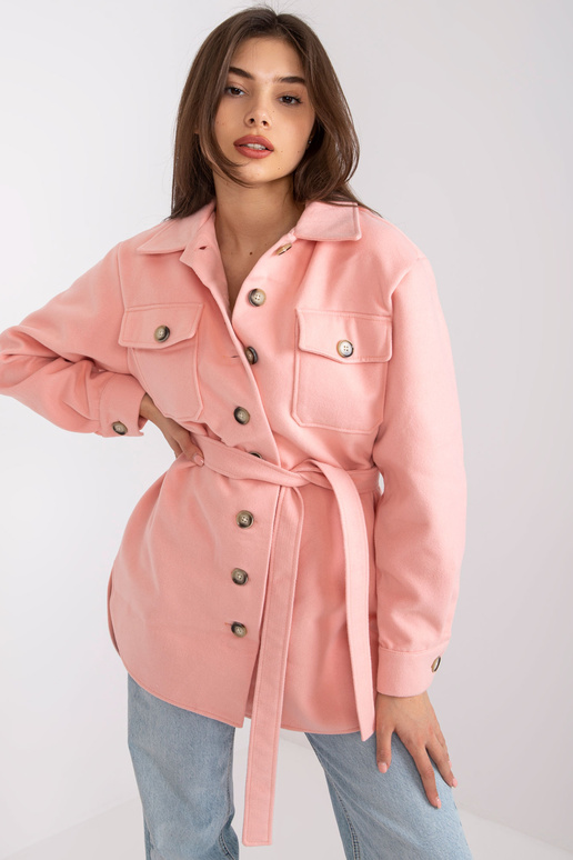 Růžová dlouhá košile s pruhem Olesia