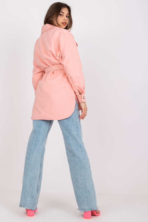 Růžová dlouhá košile s pruhem Olesia