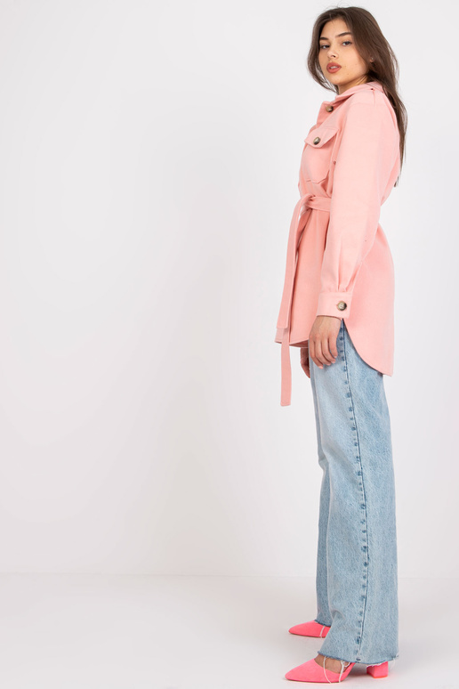 Růžová dlouhá košile s pruhem Olesia