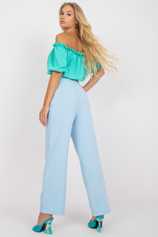 Světle modré dámské oblekové kalhoty... Světle modré dámské oblekové kalhoty...