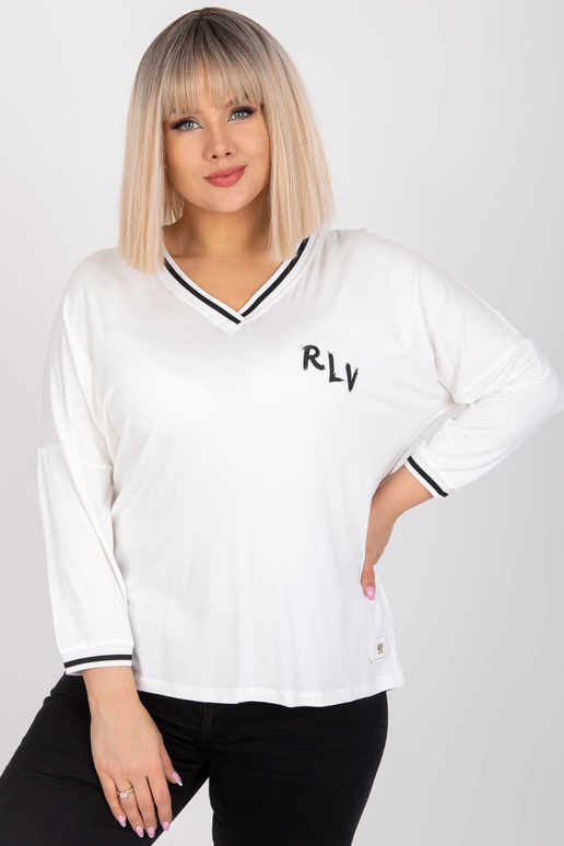 Ecru bavlněná halenka větší velikosti...