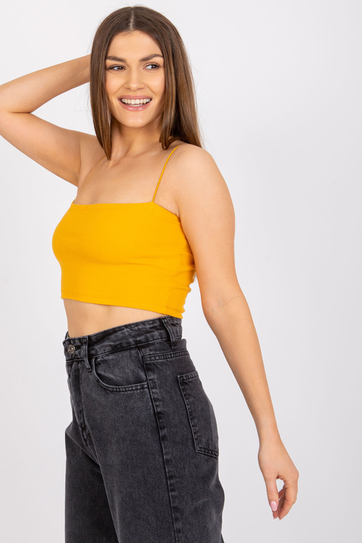 Zářivě oranžový pruhovaný top s...