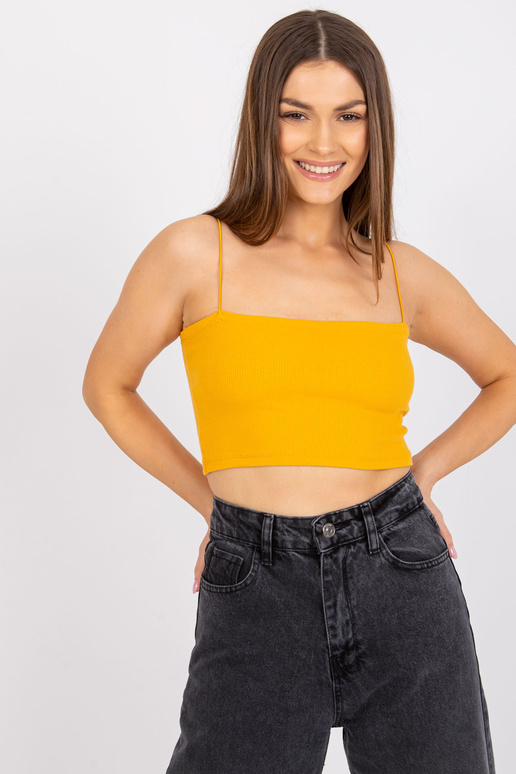 Zářivě oranžový pruhovaný top s...