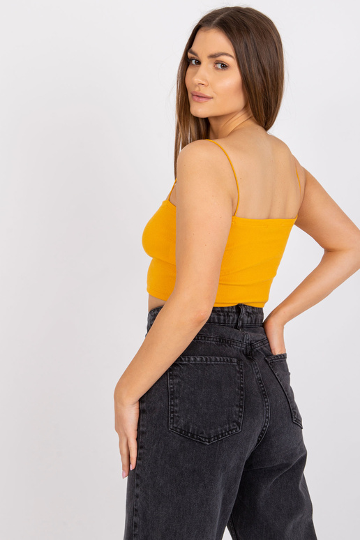 Zářivě oranžový pruhovaný top s...