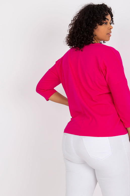 Fuchsiová halenka plus velikosti s...