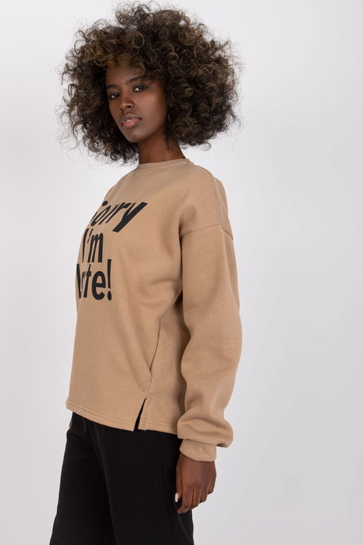 Tmavě béžová oversize mikina s...