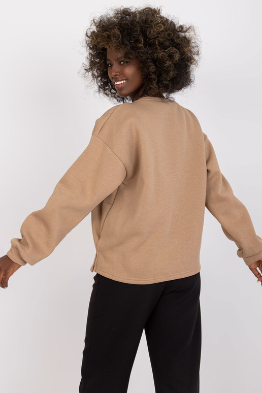 Tmavě béžová oversize mikina s...