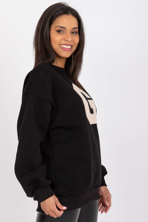 Černá dámská mikina bez kapuce Severine