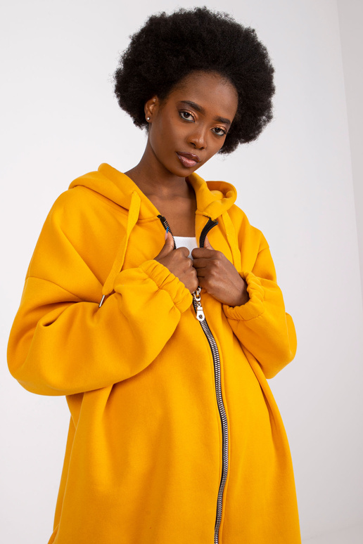 Světle oranžová dlouhá mikina basic... Světle oranžová dlouhá mikina basic...