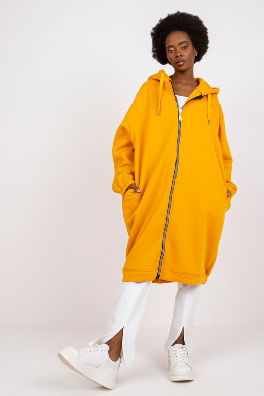 Světle oranžová dlouhá mikina basic... Světle oranžová dlouhá mikina basic...