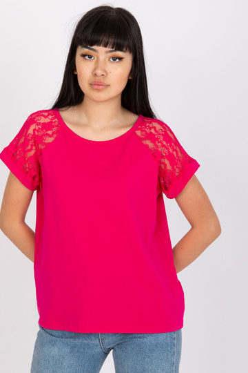 Fuchsiová halenka s krajkou... 2