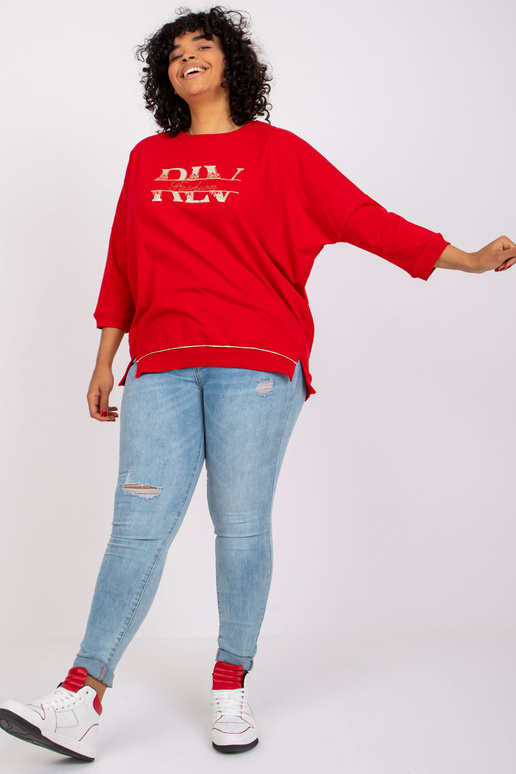 Červená bavlněná halenka Cordelie... Červená bavlněná halenka Cordelie...