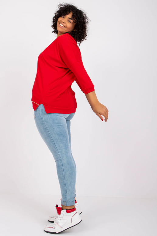 Červená bavlněná halenka Cordelie... Červená bavlněná halenka Cordelie...