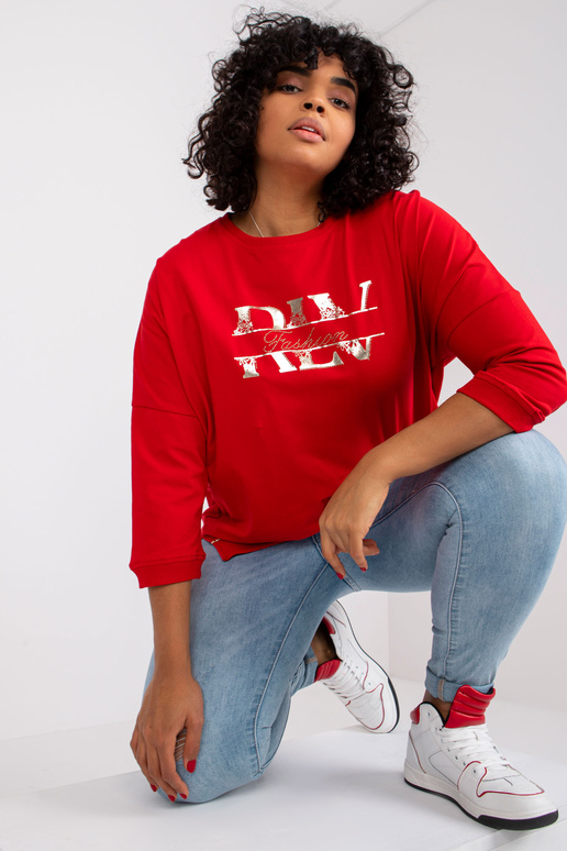 Červená bavlněná halenka Cordelie... Červená bavlněná halenka Cordelie...