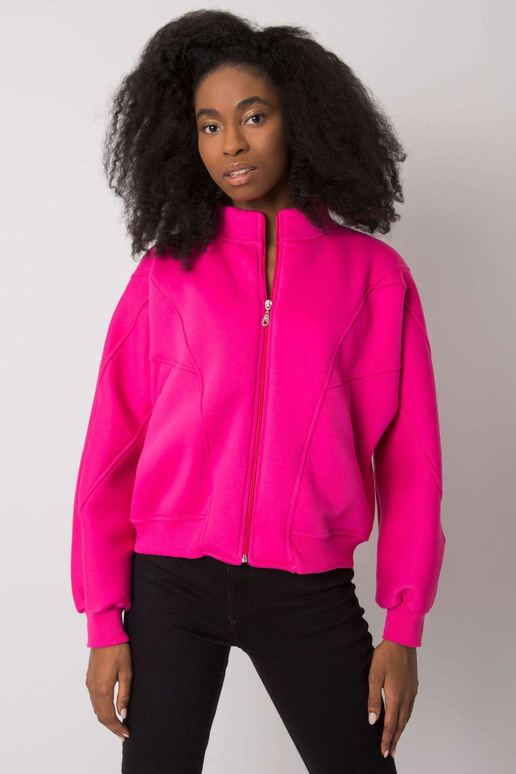 Fuchsiová mikina Emma bez kapuce