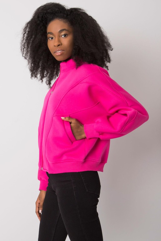 Fuchsiová mikina Emma bez kapuce