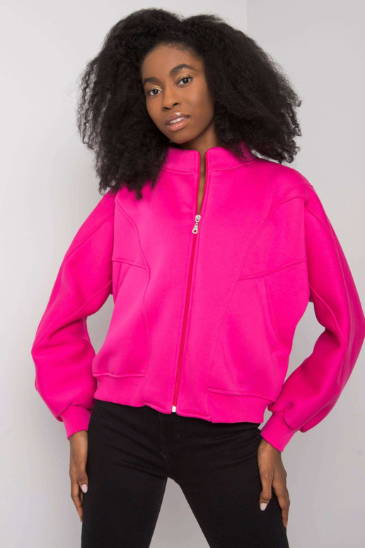 Fuchsiová mikina Emma bez kapuce