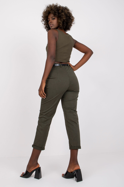 Khaki dámské bavlněné kalhoty Moorea