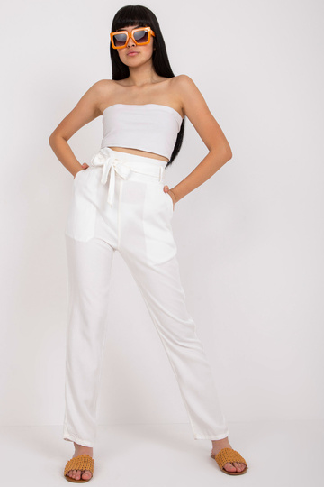 Ecru dámské látkové kalhoty... 2