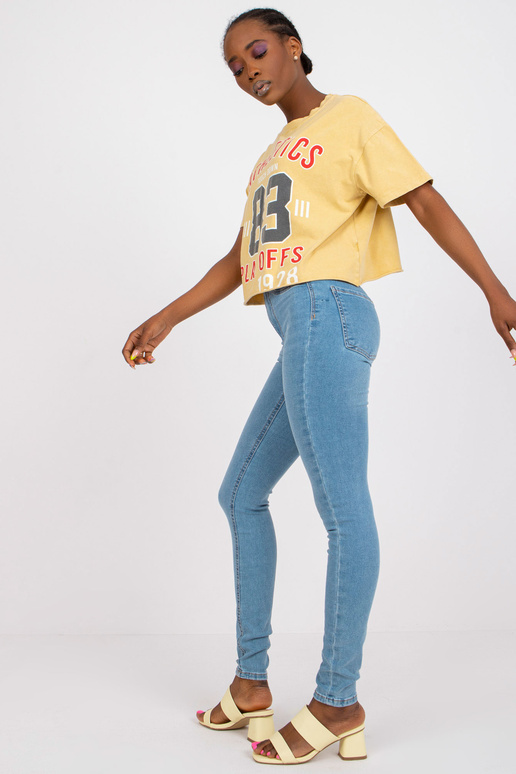 Modré dámské skinny fit džínové...